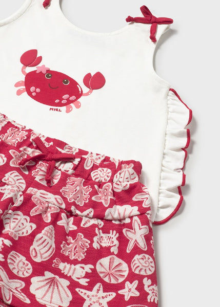 Conjunto Pantalon Corto Estampado Y Camiseta 1 Mayoral
