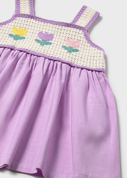 Vestido Combinado Crochet Mayoral