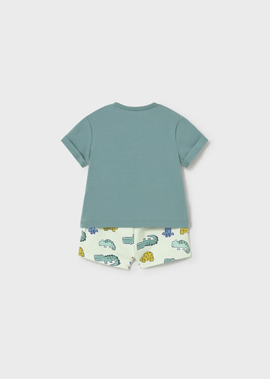 Conjunto Pantalon Corto Estampado Camiseta