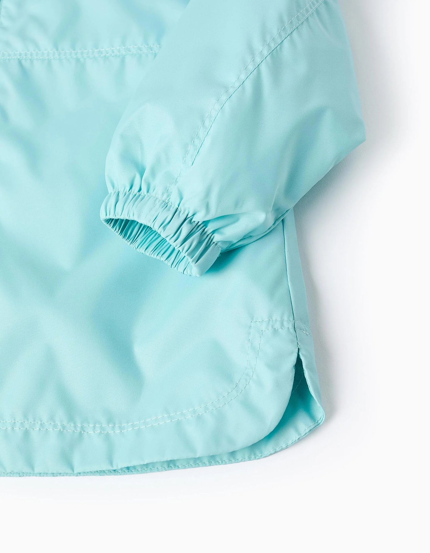 Chaqueta rompevientos con capucha para bebé niña – Aguamarina