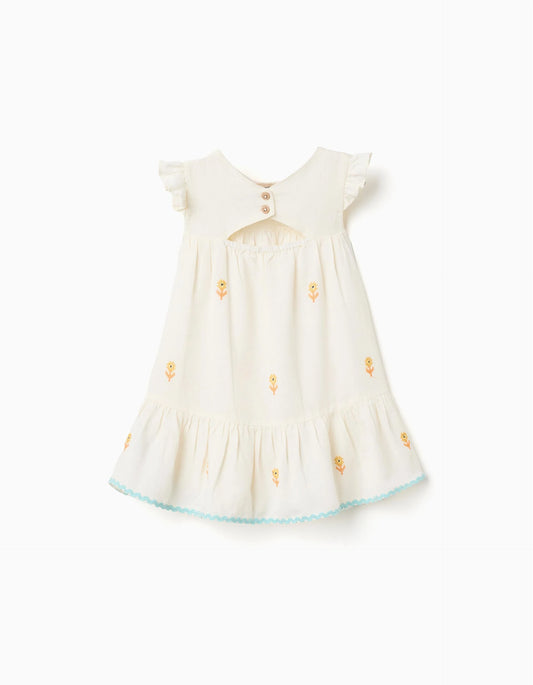 Vestido para bebé niña – Crudo y Marfil