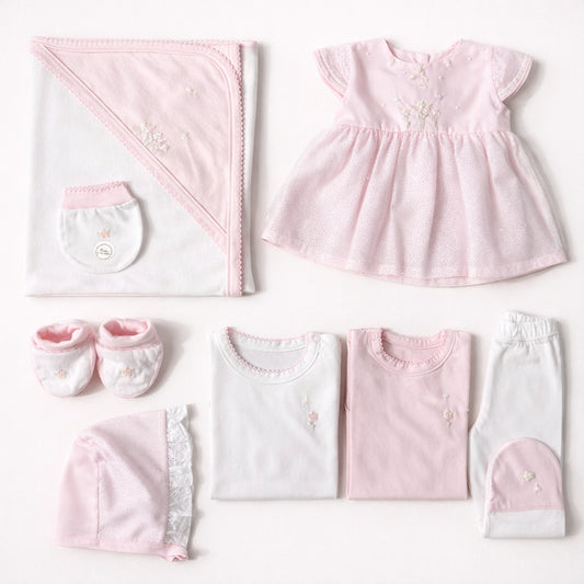 Set primer día caja rosa – Bebe Feliz
