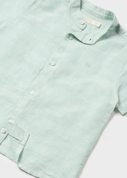 Conjunto de camisa verde agua y bermuda beige para niño – Mayoral