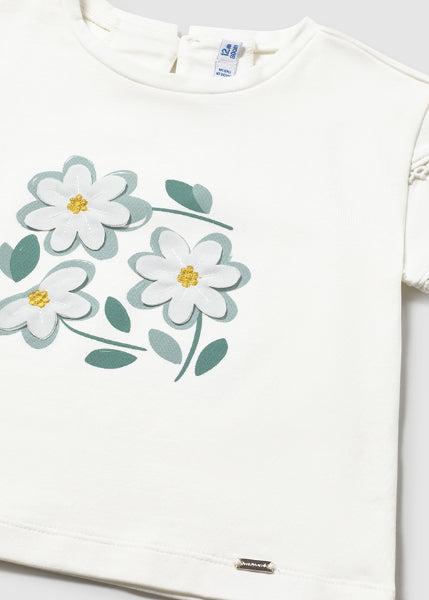 Blusa Flores Verdes con Encaje Mayoral
