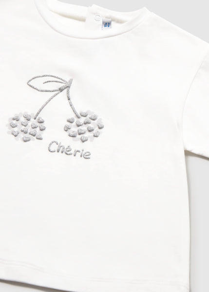 Blusa Cerezas "Chérie" Blanca Mayoral