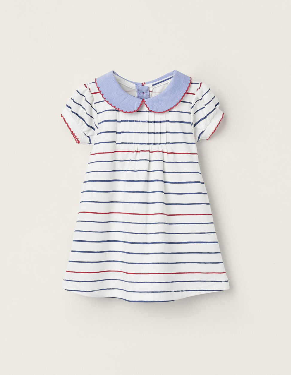 Vestido Blanco-Azul