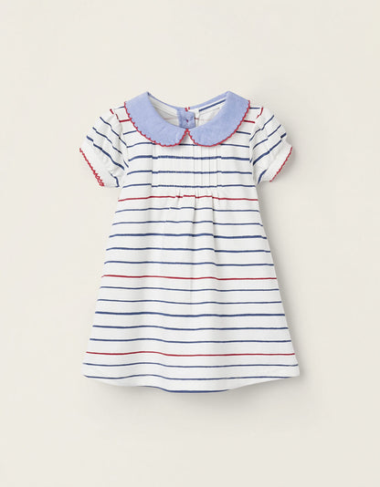 Vestido Blanco-Azul