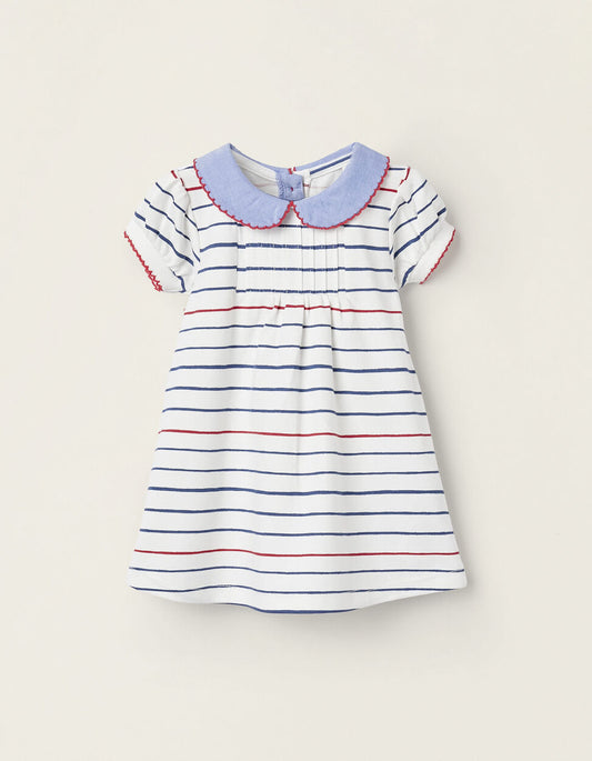Vestido Blanco-Azul