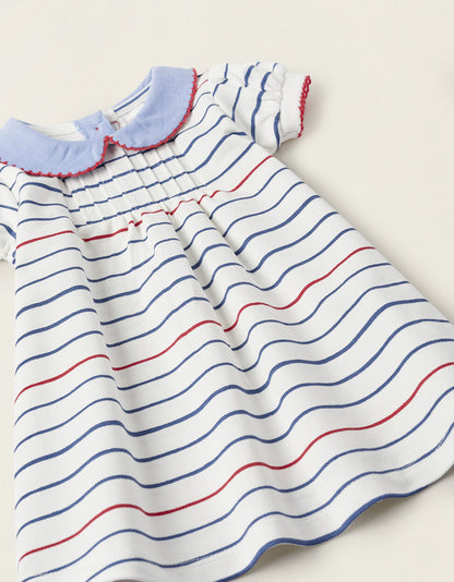 Vestido Blanco-Azul