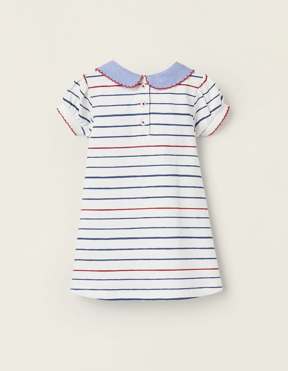 Vestido Blanco-Azul