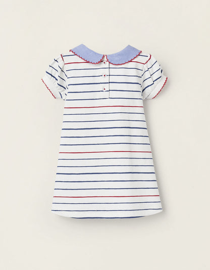 Vestido Blanco-Azul