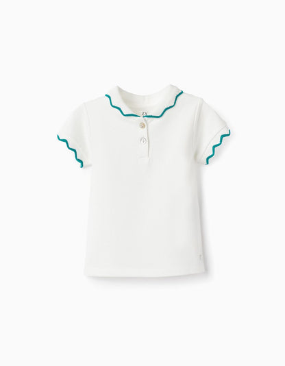 Camiseta Cuello Blanco