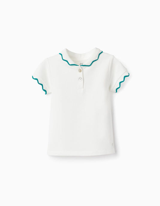 Camiseta Cuello Blanco