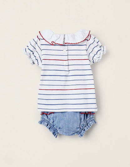 Conjunto Short Blanco/Azul