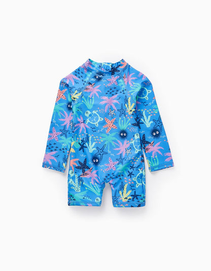Vestido De BañO Entero Azul