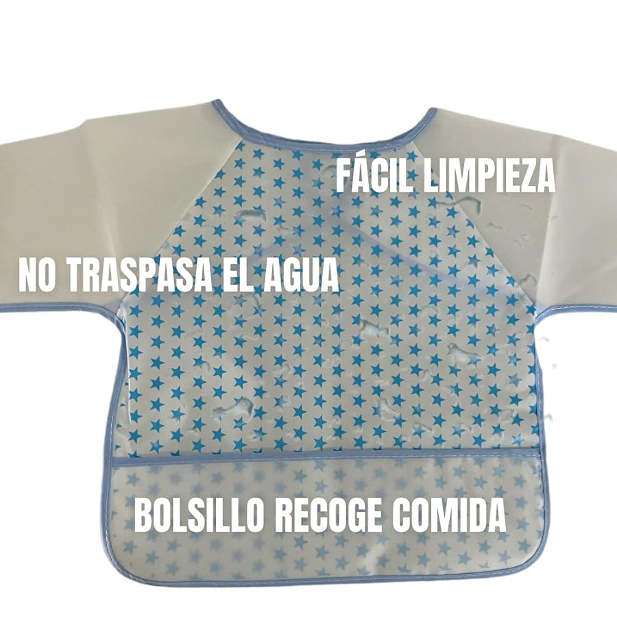 Babero plástico con mangas