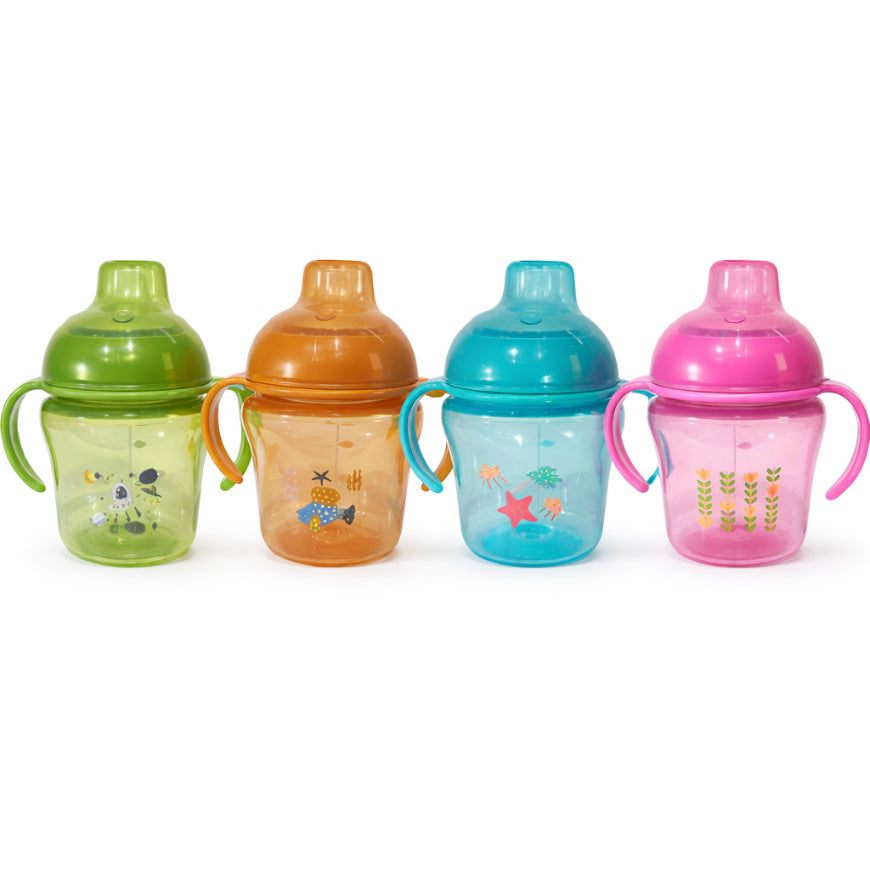 Vaso transición con asas antiderrame