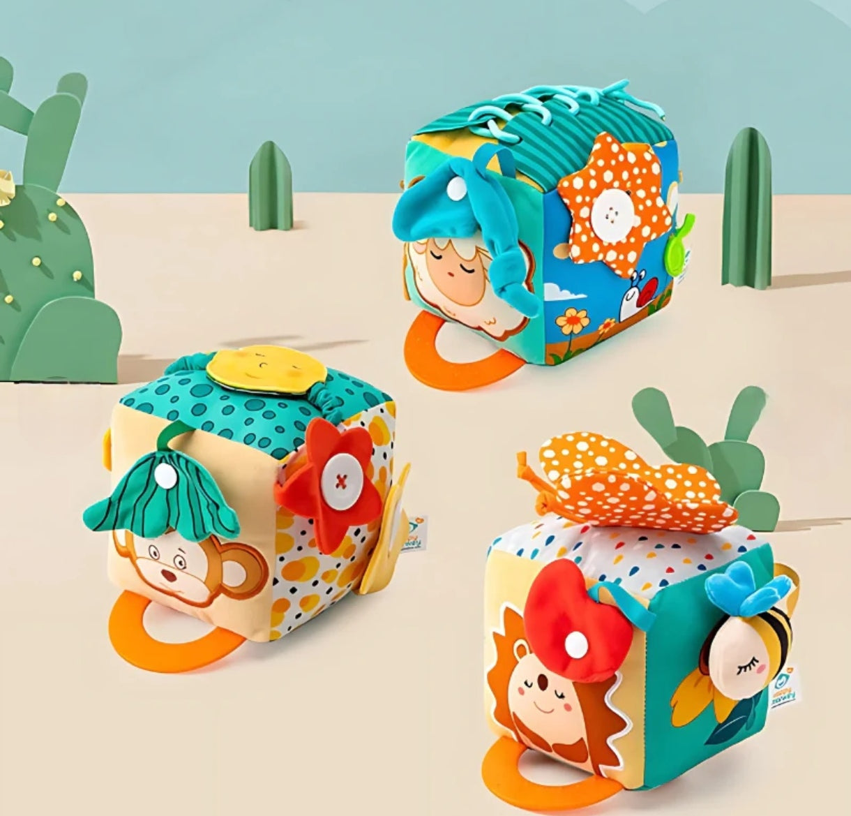 Cubo sensorial para bebé