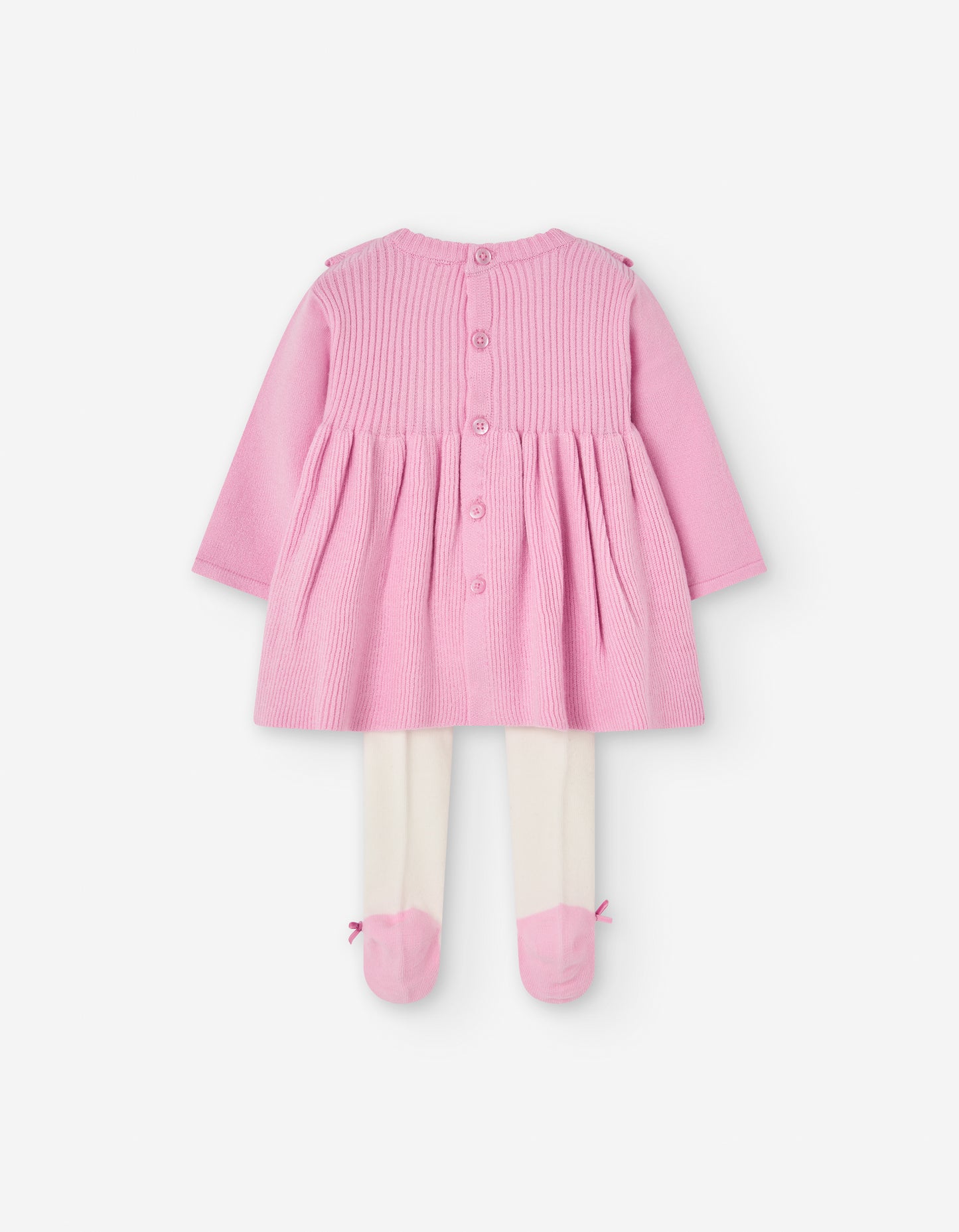 Vestido M/L Con Media Pantalon Rosa