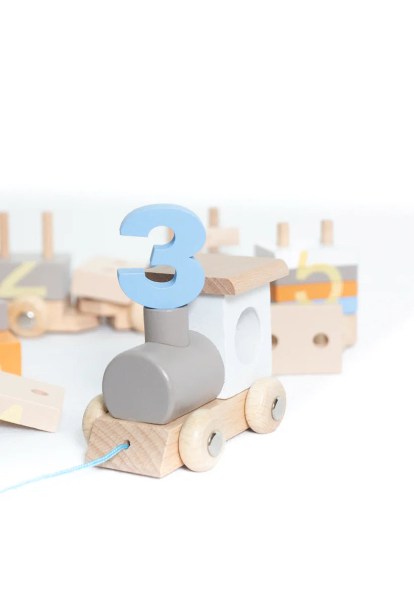 Tren didáctico Montessori de madera