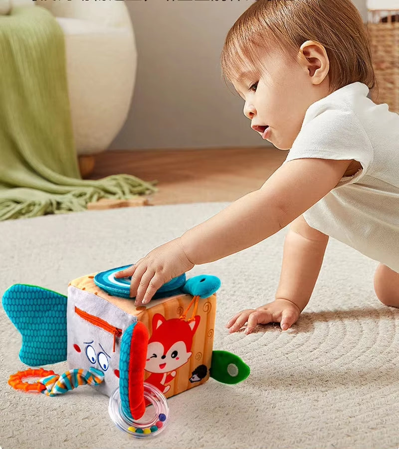 Cubo didáctico sensorial para bebé