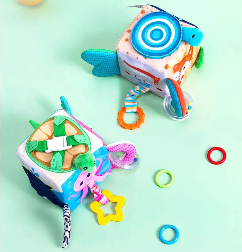 Cubo didáctico sensorial para bebé