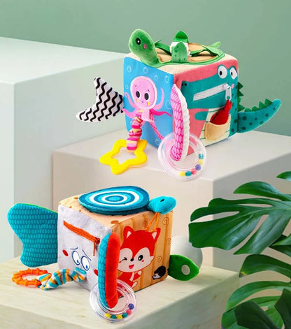 Cubo didáctico sensorial para bebé