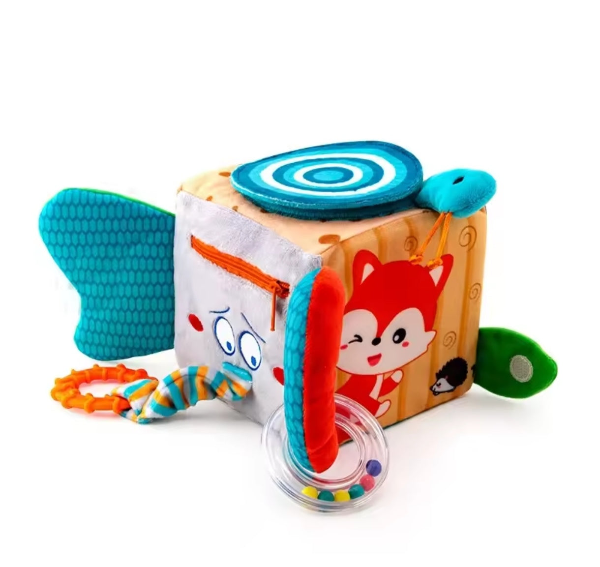 Cubo didáctico sensorial para bebé