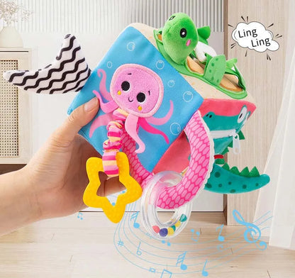 Cubo didáctico sensorial para bebé