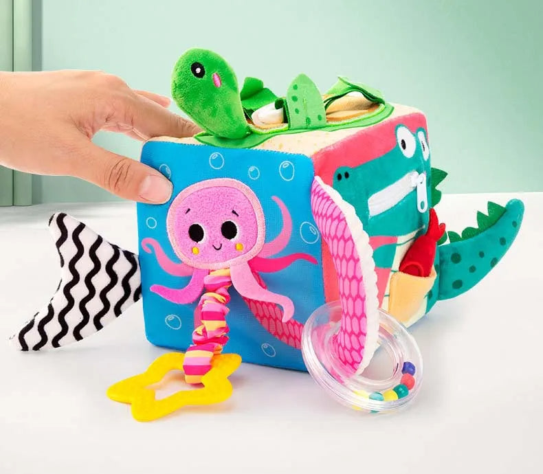 Cubo didáctico sensorial para bebé