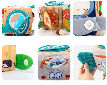 Cubo didáctico sensorial para bebé