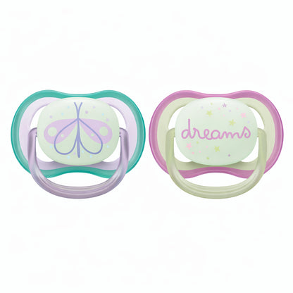 Chupa Avent ultra air nocturna 0-6 meses pack x2