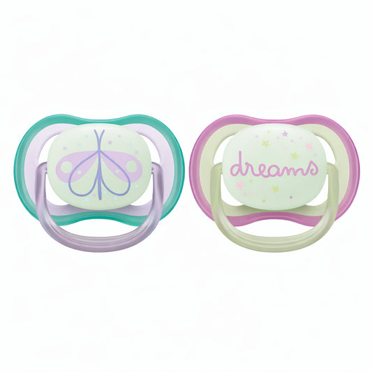 Chupa Avent ultra air nocturna 0-6 meses pack x2