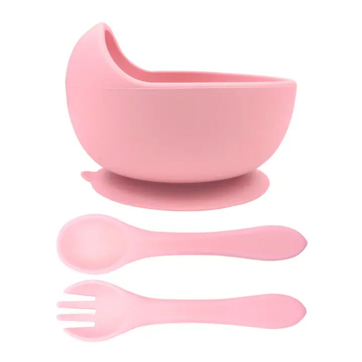 Set de plato y cubiertos en silicona