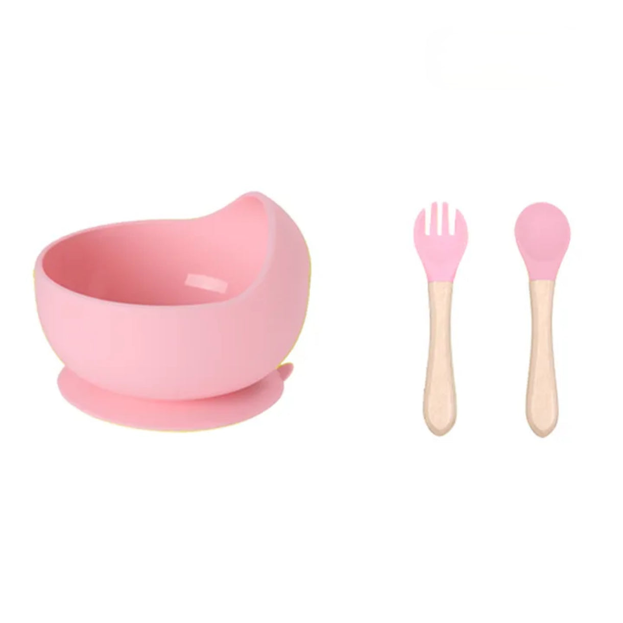 Set de plato y cubiertos en silicona
