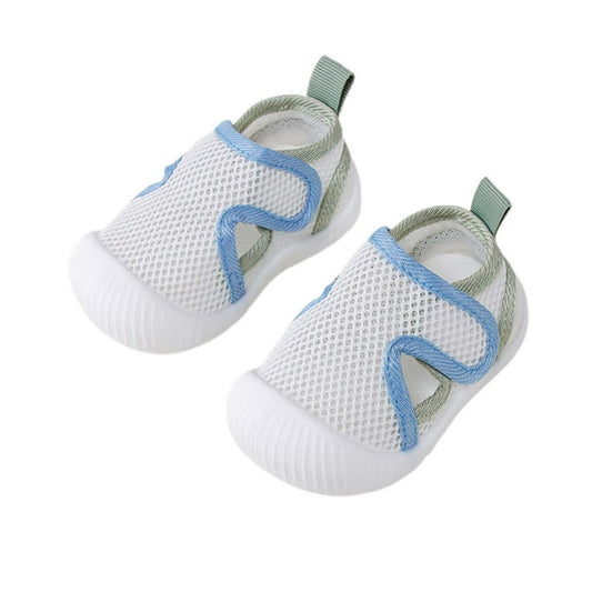 Zapato antideslizante con malla y adhesivo para bebé