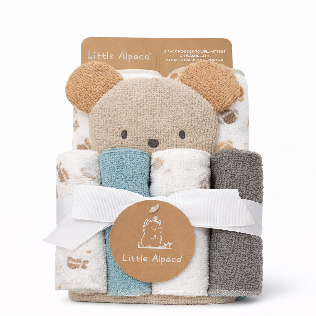 Set de toalla y babitas para bebé