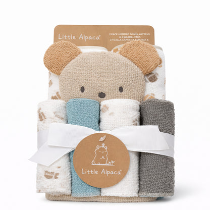 Set de toalla y babitas para bebé