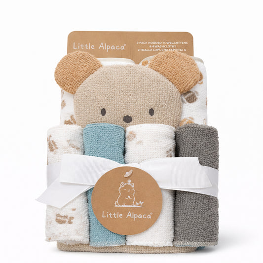 Set de toalla y babitas para bebé