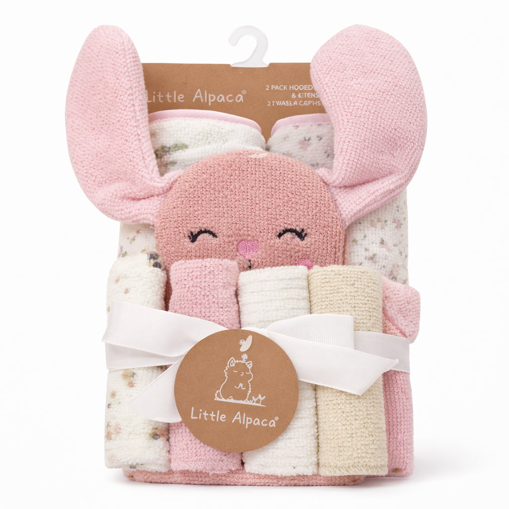 Set de toalla y babitas para bebé