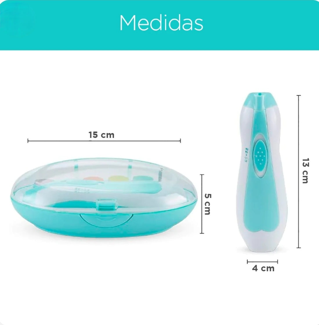 Lima eléctrica para uñas de bebé