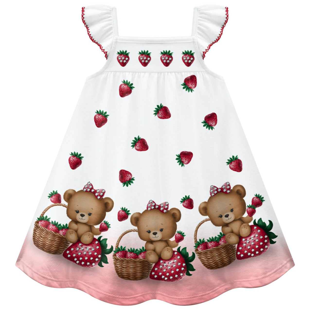 Vestido infantil de fresas KYLY