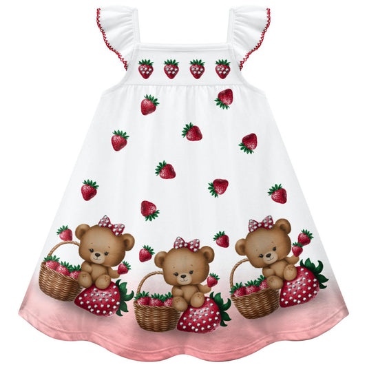Vestido infantil de fresas KYLY