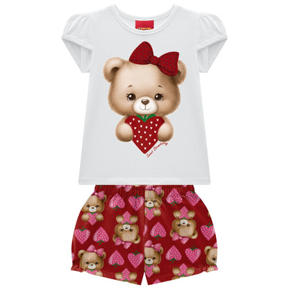 Conjunto infantil short con osita KYLY
