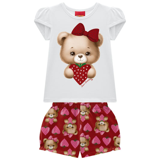Conjunto infantil short con osita KYLY