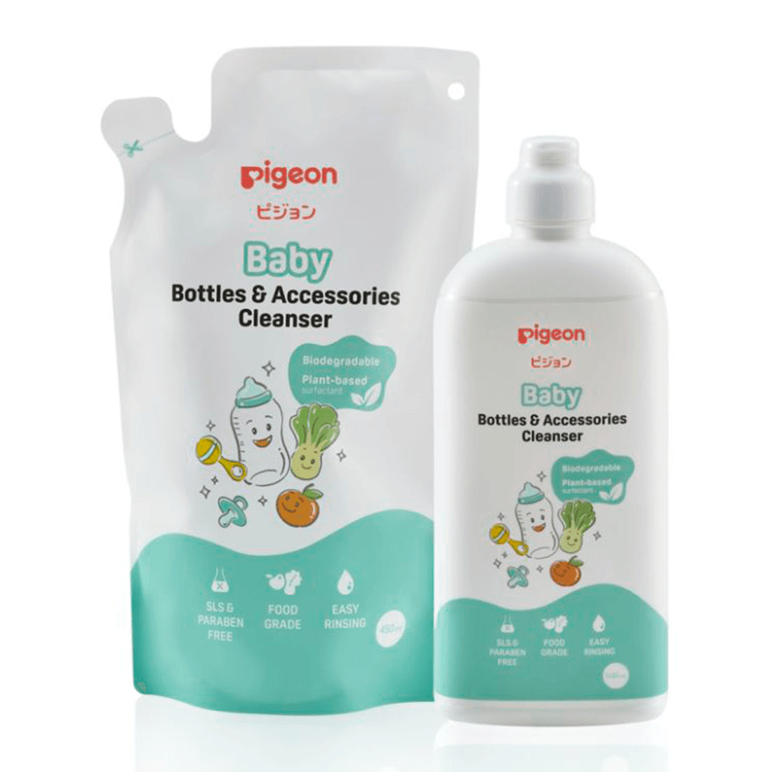 Limpiador líquido de teteros Pigeon 450 ml