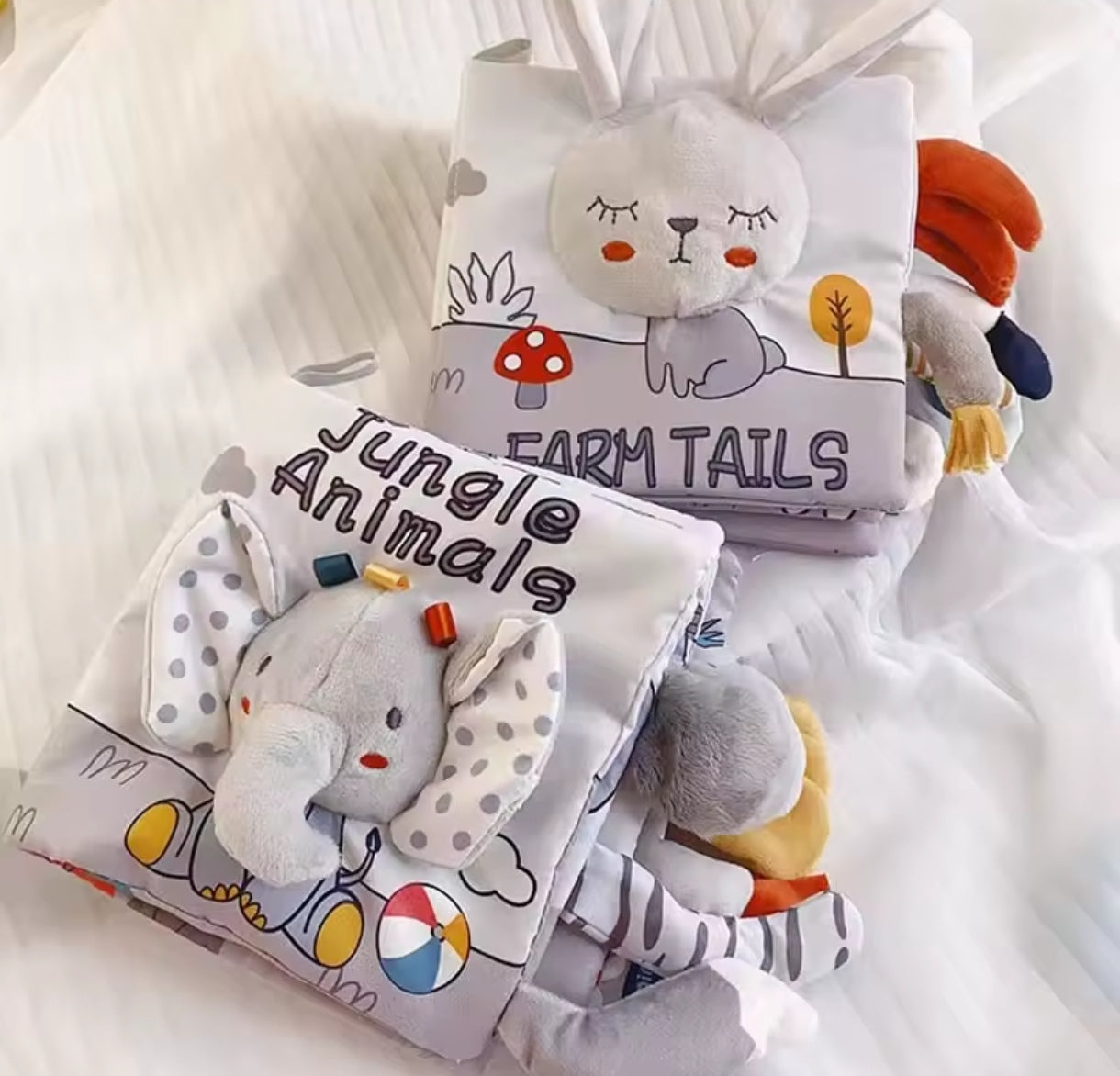 Libro de tela para estimulación de animales