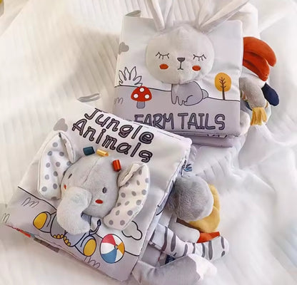 Libro de tela para estimulación de animales