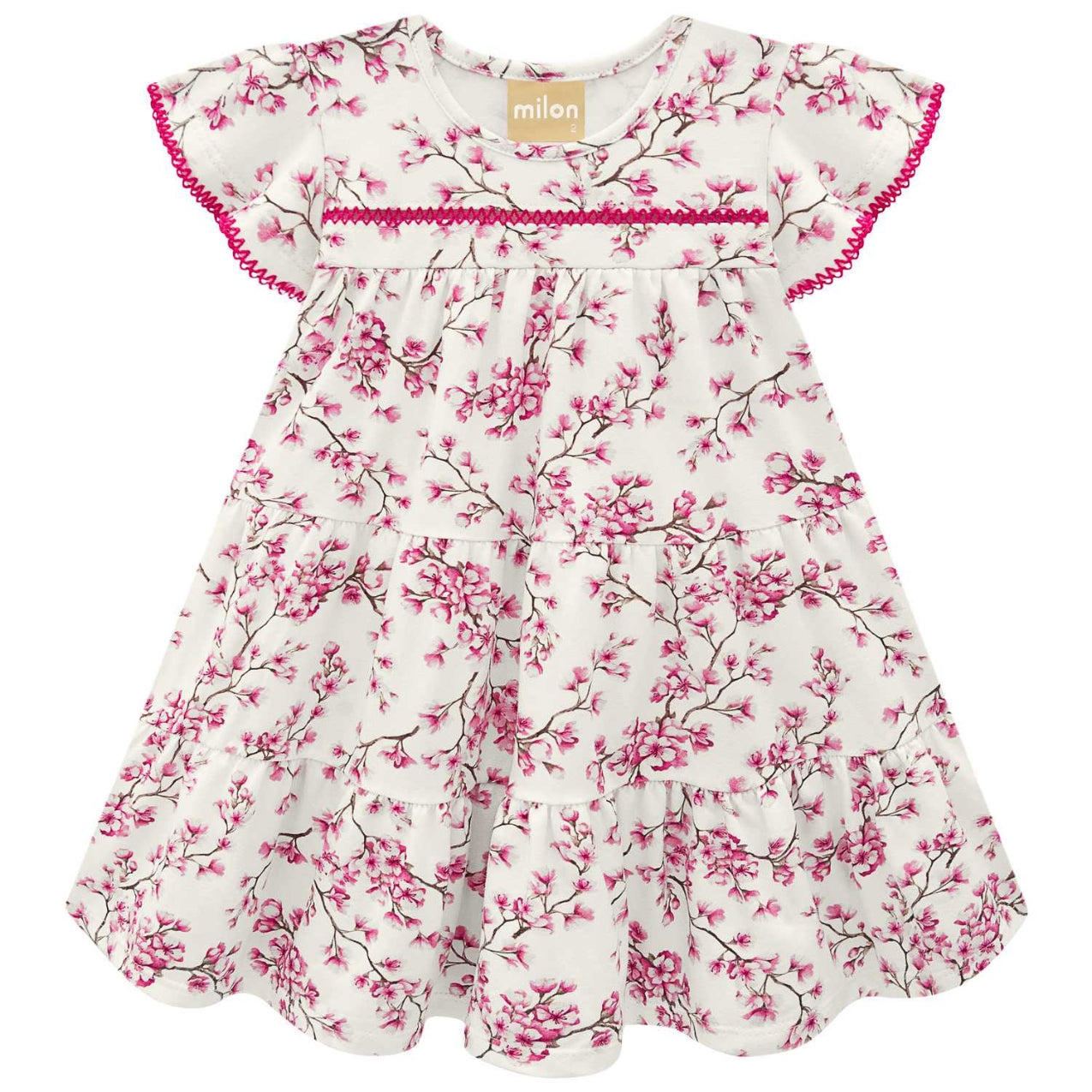 Vestido estampado flores para niña Milón