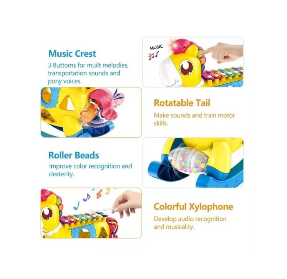 Caballito musical didáctico para bebé